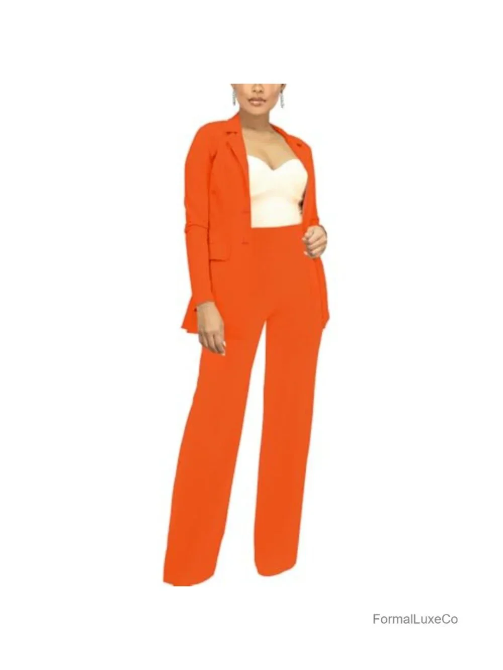 Open Front Long Sleeve Casual Blazer Rayon Blend Work Suit Jacket